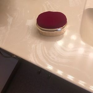 Sheffield Silver Company Trinket Box with Red Pillow Top